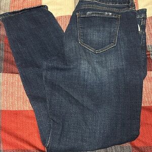 Classic Dark Blue Cosmic Blue Love Crop Ankle Jeans